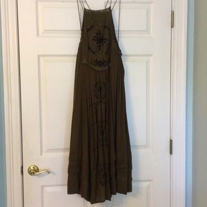 Free People Lace Apron Maxi Dress